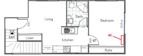 a floor plan of a house at Smart Suites Self Check-in Apartments - Freney Park in Brisbane