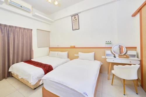 Postel nebo postele na pokoji v ubytování Ocean Mam Bo Homestay