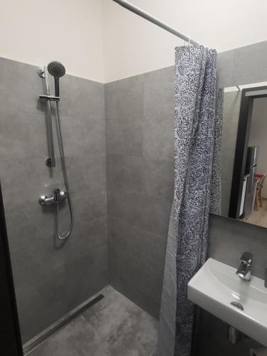 Ένα μπάνιο στο City Center Apartments - Moderna Brno Římské náměstí III