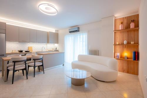 Kuchyň nebo kuchyňský kout v ubytování Apeiron Athena Residences