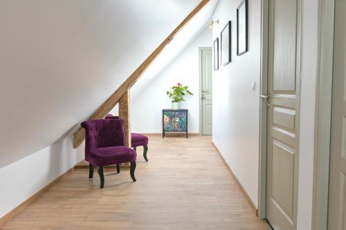 Posezení v ubytování Les Longères de Montfranc - Chambres d'hôtes