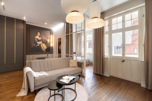 Χώρος καθιστικού στο Merchants - Apartamenty Kupieckie with free parking