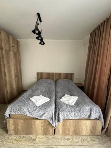 Postel nebo postele na pokoji v ubytování Mount Cottages Bakuriani