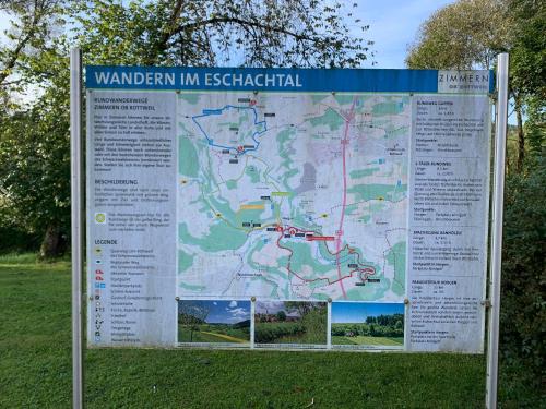 a map of the wandern in escelandeland at Schwarzwaldperle in Zimmern ob Rottweil