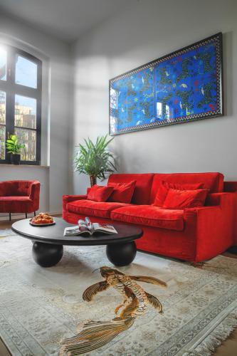 Posezení v ubytování Boulevard Drobnera Residence - Apartamenty z widokiem na Odrę