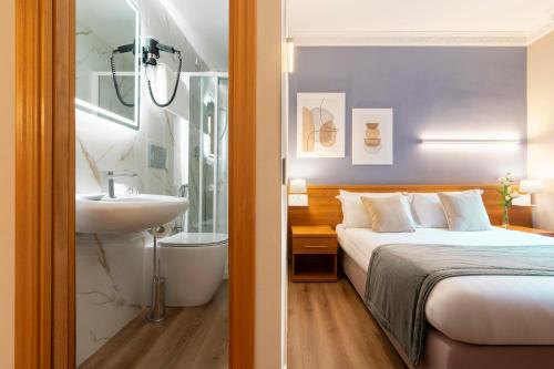 Koupelna v ubytování Hotel Magic