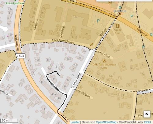 a map showing the approximate location of the proposed subdivision at Hideaway - Ibbenbüren in Ibbenbüren