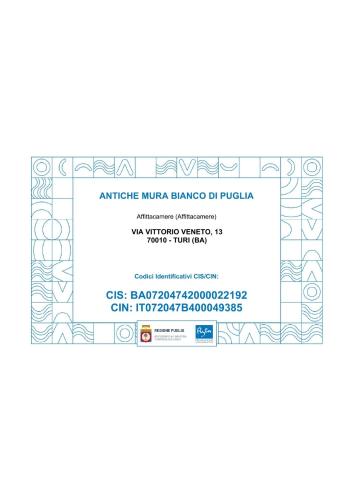 a receipt for a ticket with a black and white at Antiche Mura Apartments"Bianco di Puglia" cucina 1 camera da letto più divano letto in Turi