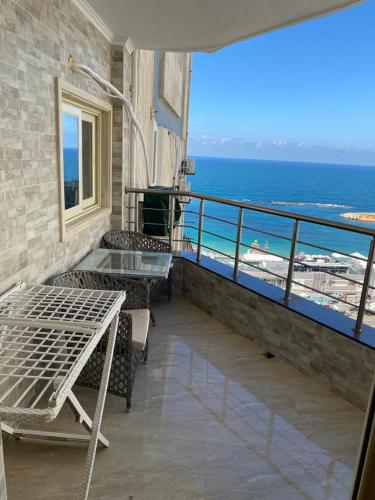 Balkón nebo terasa v ubytování Piramid,s Elhmam city apartments sea view