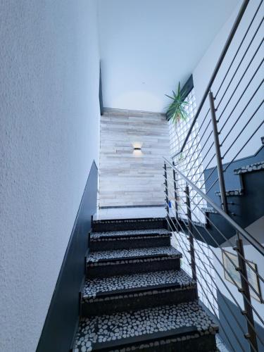 a staircase leading up to a building at Hotel Schmidt garni in Essen