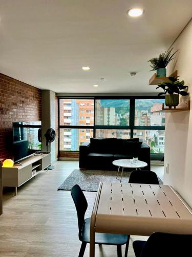Posezení v ubytování Apartamentos en Laureles Medellin con Aire Acondicionado