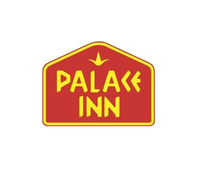 a pizza inn logo on a white background at Palace Inn Baytown at Harrison st in Baytown