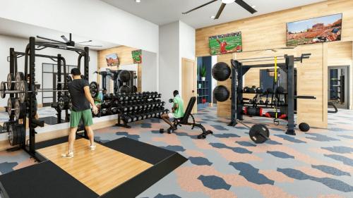 Das Fitnesscenter und/oder die Fitnesseinrichtungen in der Unterkunft Dockside on Lake Hartwell near DT fun amenities