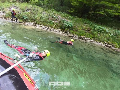 two people in the water on a river at Eisenerzer Apartments - Radmeisterhaus in Eisenerz