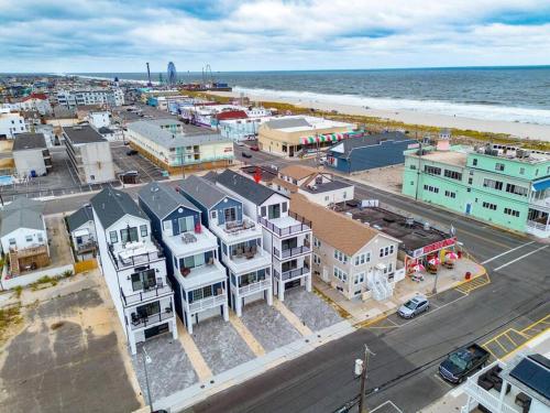 an aerial view of a town next to the ocean at Unlimited Ocean Views 5 BR 5 Bath Beach Block in Seaside Heights