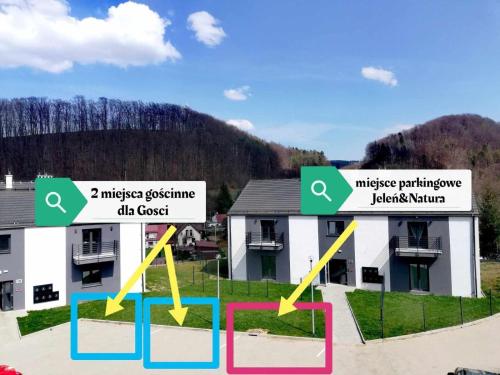 a rendering of a building with different types of occupancy at Apartment Roku 2024 - JELEŃ & NATURA in Kudowa-Zdrój