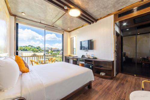 TV a/nebo společenská místnost v ubytování Phuc Hai Hotel Da Lat