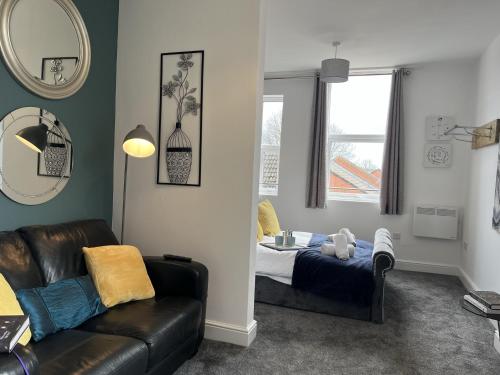 Posezení v ubytování Modern 1 bed studios for comfy stay in Preston