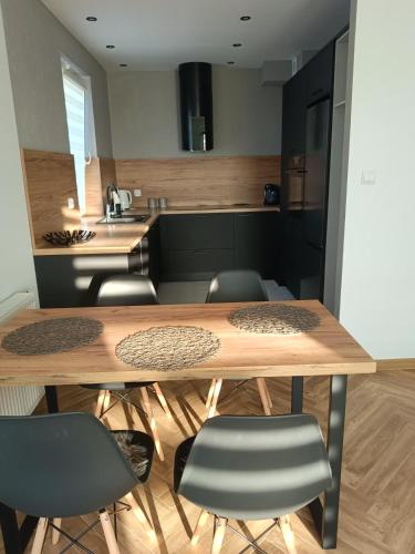Dapur atau dapur kecil di Apartamenty Bartoszyce 2