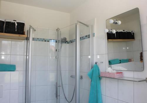 Koupelna v ubytování Ferienhaus Stie Tinningstedt
