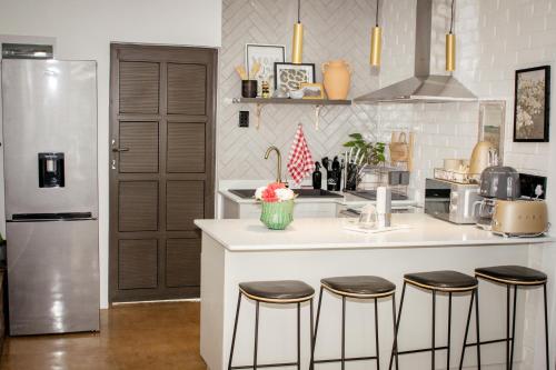 Una cocina o zona de cocina en Bergview Apartments