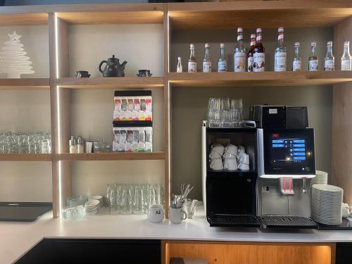 Příslušenství pro přípravu čaje a kávy v ubytování Wagners Landhaus