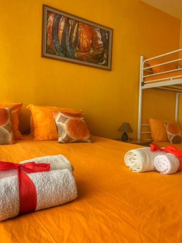 Ένα ή περισσότερα κρεβάτια σε δωμάτιο στο Hotel Forest Star on the Ski Slope