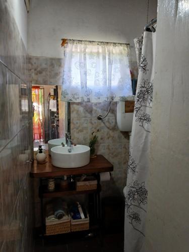 Koupelna v ubytování Cabaña Colibrí