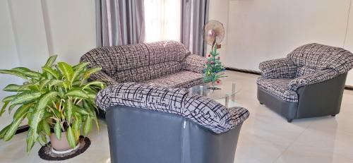 Ruang duduk di Villa Cinnamon Homestay