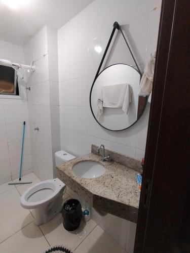 Ένα μπάνιο στο Apartamento das Estrelas