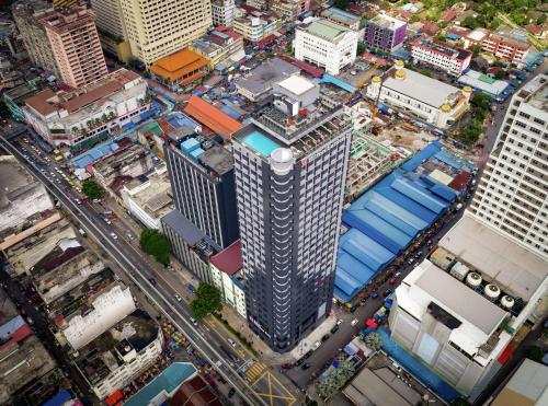 an overhead view of a city with buildings and traffic at Hilton Garden Inn Kuala Lumpur - South in Kuala Lumpur