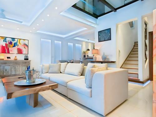 Zona de estar de Luxury Duplex -4 pers- 2mn beach&5th Av, Pool, Gym