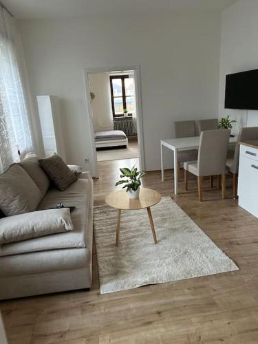 Χώρος καθιστικού στο Wohnung in Kronstorf