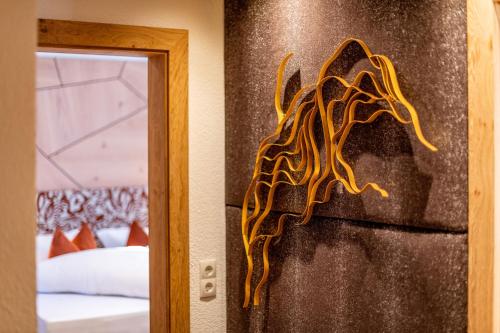 Una cama o camas en una habitación de Ferienwohnung Fankhauser