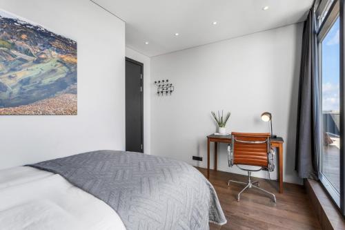 Postel nebo postele na pokoji v ubytování ALVA Apartments