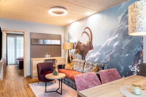 Χώρος καθιστικού στο Hotel zum Schwanen - Appartement 3