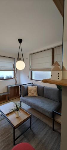 Ruang duduk di Leaf apartment