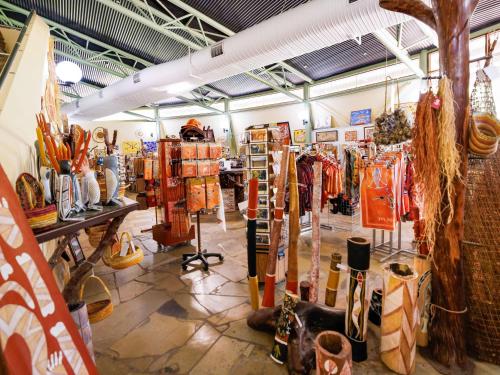 a store filled with lots of different types of merchandise at Cooinda Lodge Kakadu in Jabiru