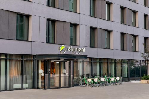 a building with bikes parked outside of it at Element by Westin Wroclaw in Wrocław