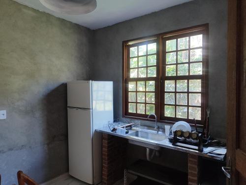 Dapur atau dapur kecil di Paraty mirim caiçaras