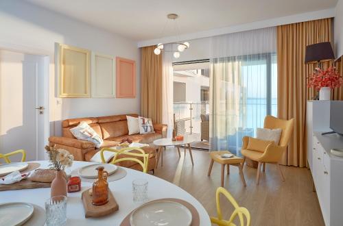 Χώρος καθιστικού στο Boszkowo Horizon Park Apartament 29 "Tropikalny"