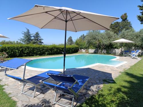 Bazén v ubytování Appartamento con piscina in Villa nebo v jeho okolí