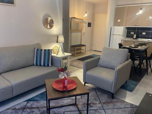 พื้นที่นั่งเล่นของ Loft Apartment