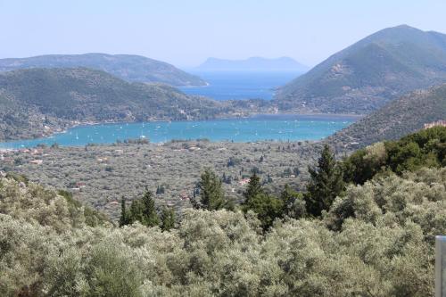 a view of a lake from a mountain at Villa Maura-Lefkada - Jimdo in Nydri