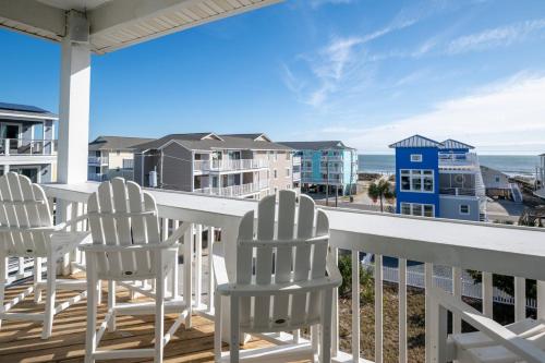 Balkón nebo terasa v ubytování Dogs Allowed at Second Row Oceanview Duplex