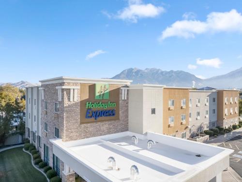 a view of the hampton inn express sign on a building at Holiday Inn Express Salt Lake City South - Midvale by IHG in Midvale