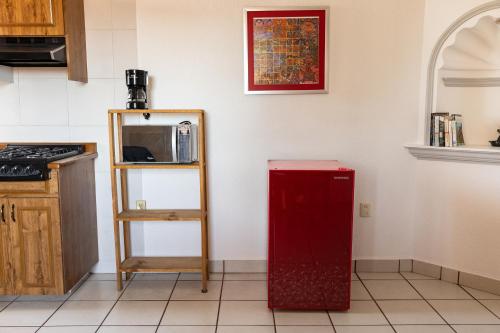 Kuchyň nebo kuchyňský kout v ubytování Lofts Oaxaca