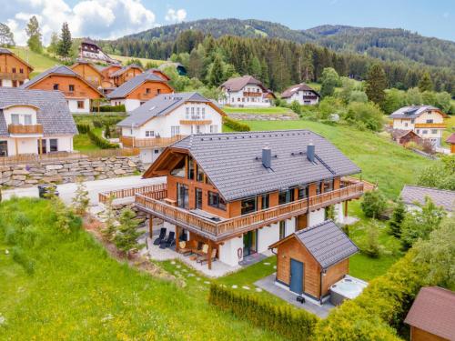 Landskap semula jadi dekat dengan chalet