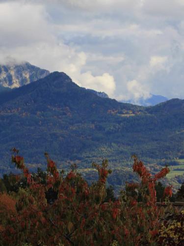 a view of a valley with mountains in the background at La Marmotte in Chorges
