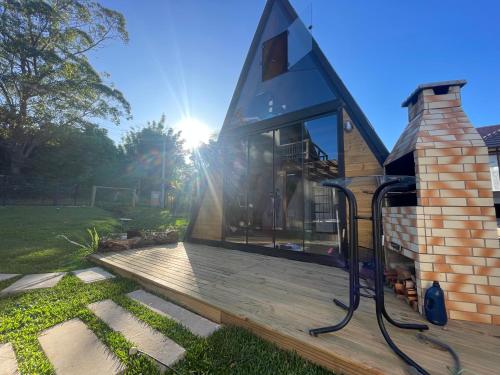 Zahrada ubytování Cabana da reserva com jacuzzi